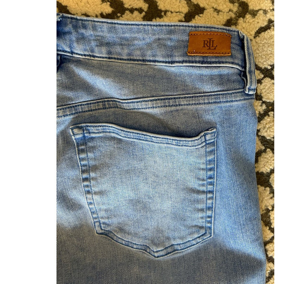 Ralph Lauren Embroidered Hem Cropped Jeans Size: 10 - Picture 5 of 5
